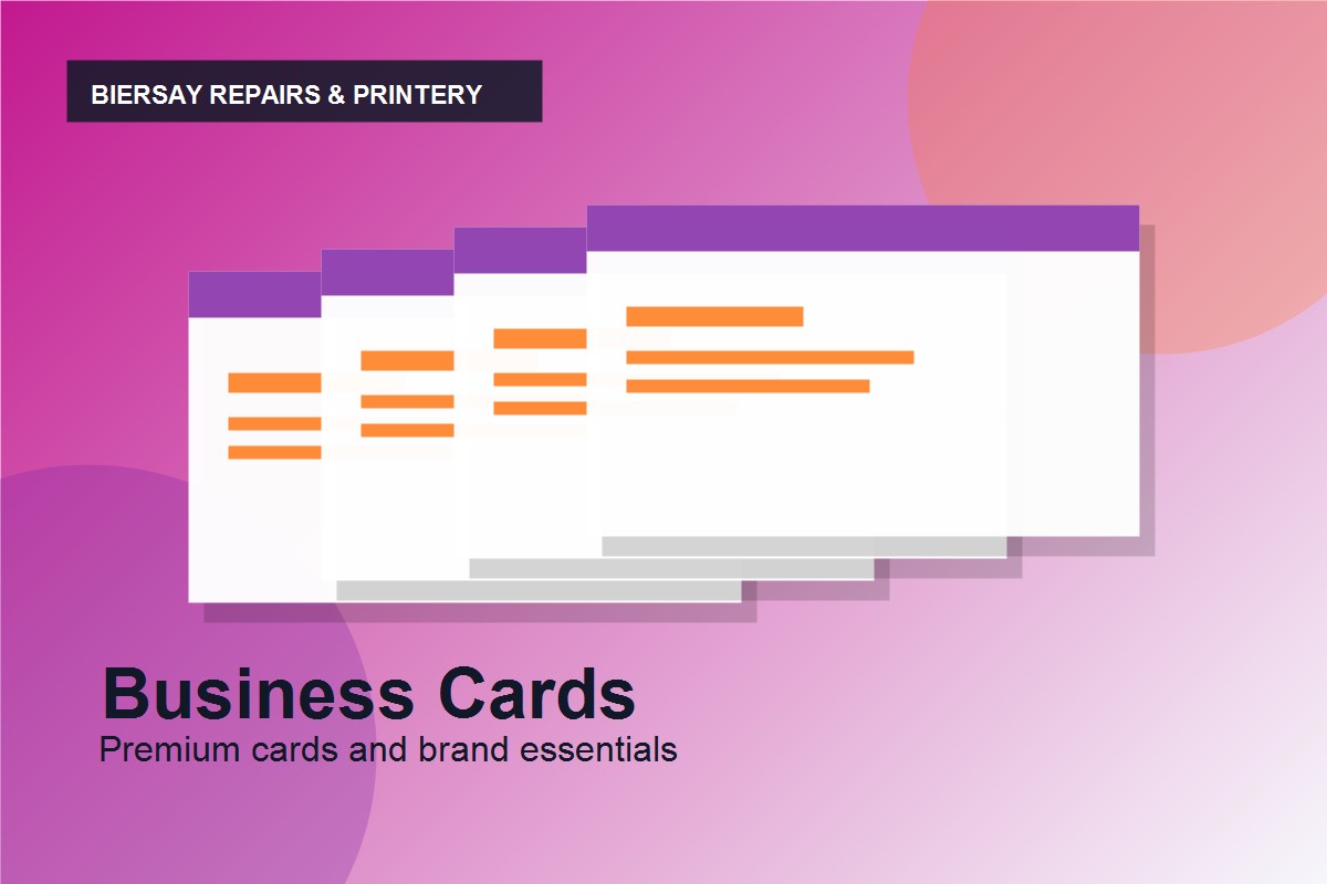 Business cards generic print image