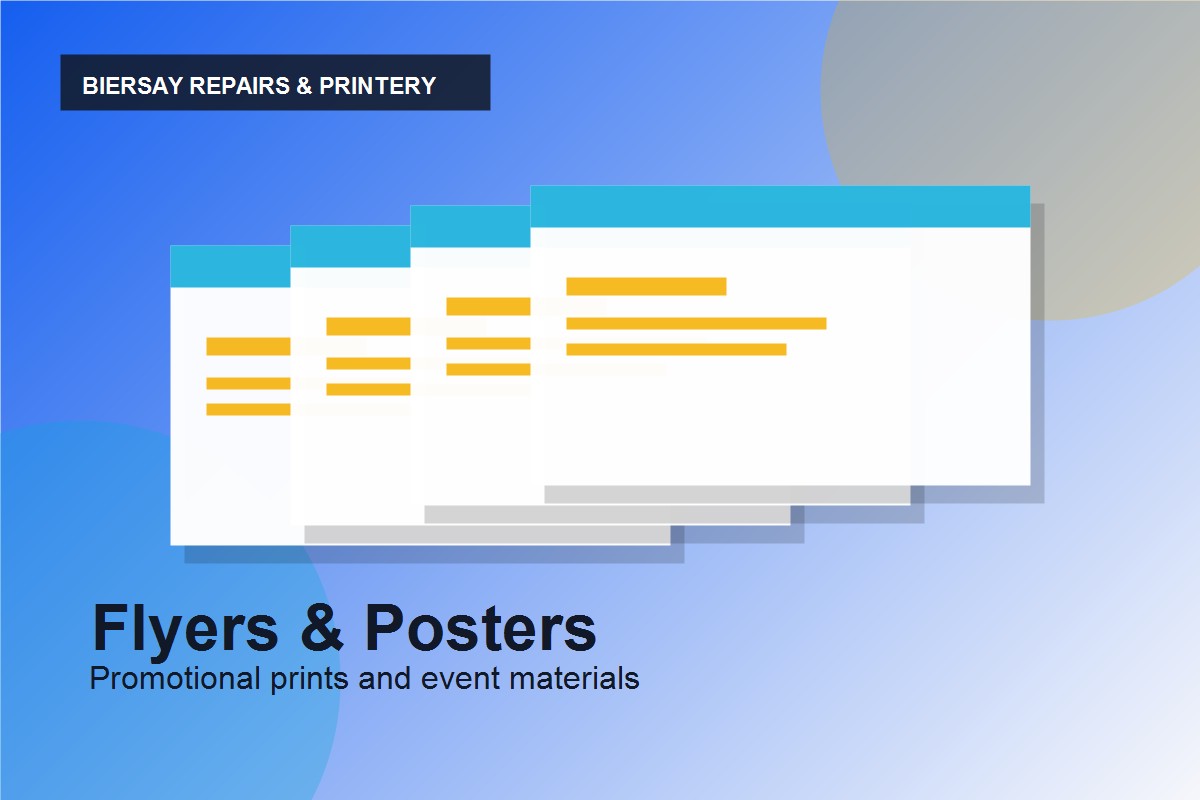 Flyers and posters generic print image