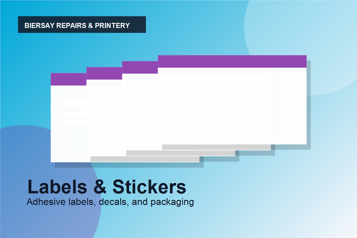 Labels and stickers generic print image